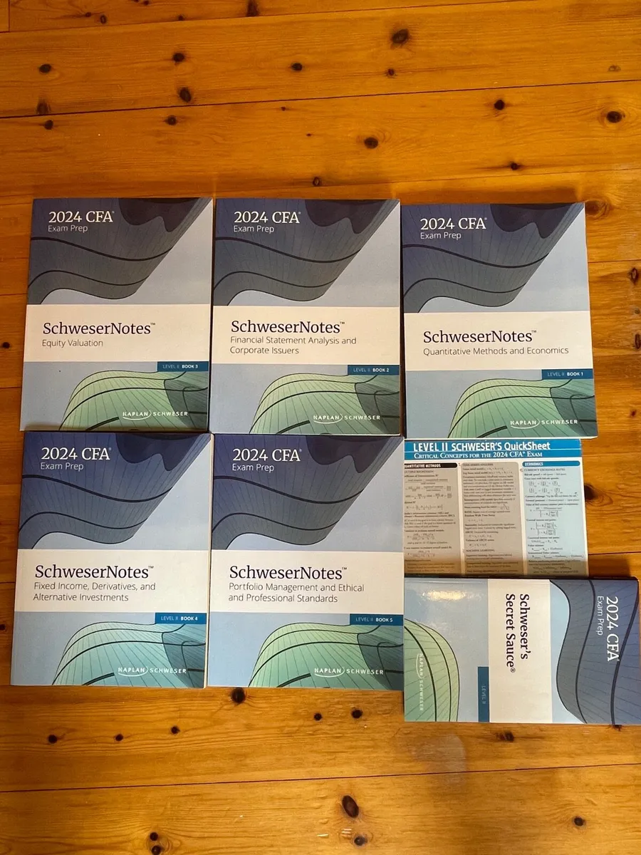 Kaplan cfa level 2 2024 study notes books for sale in co limerick for