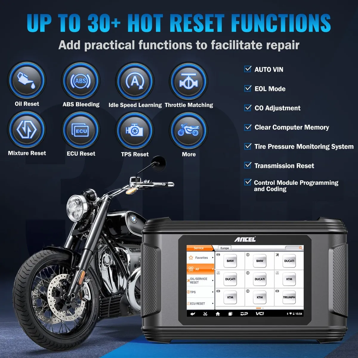 Motorcycle Diagnostic Tool Scanner - MT500 eu - Image 4