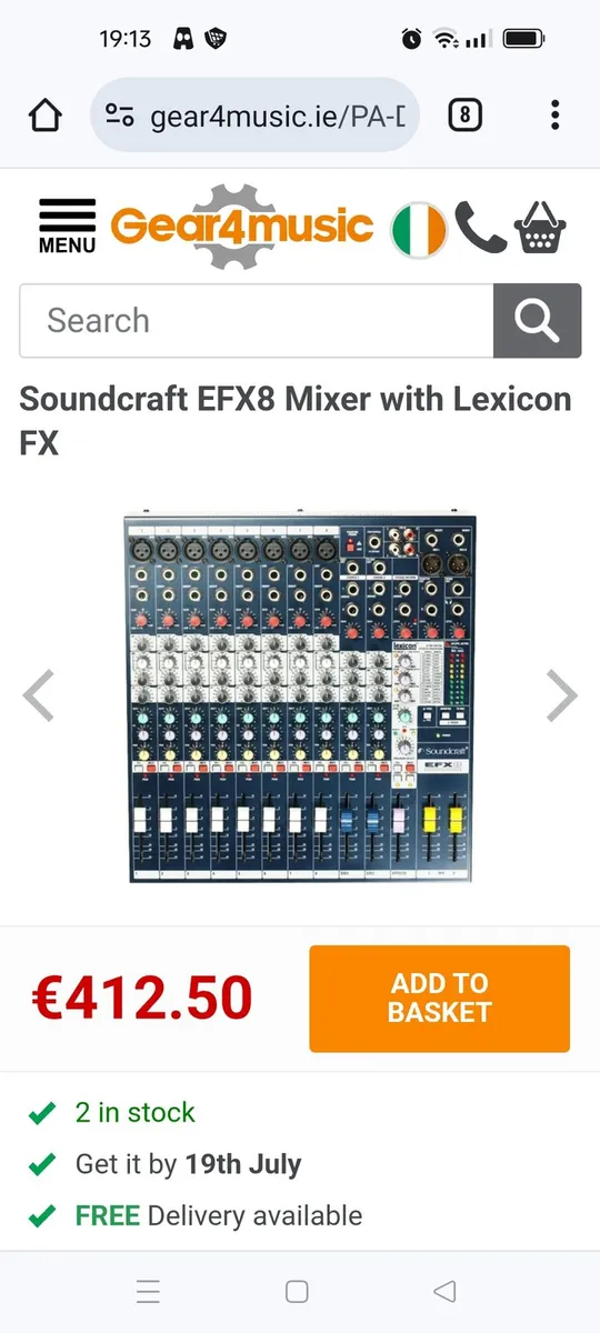 Soundcraft efx 8 mixer with rack mount