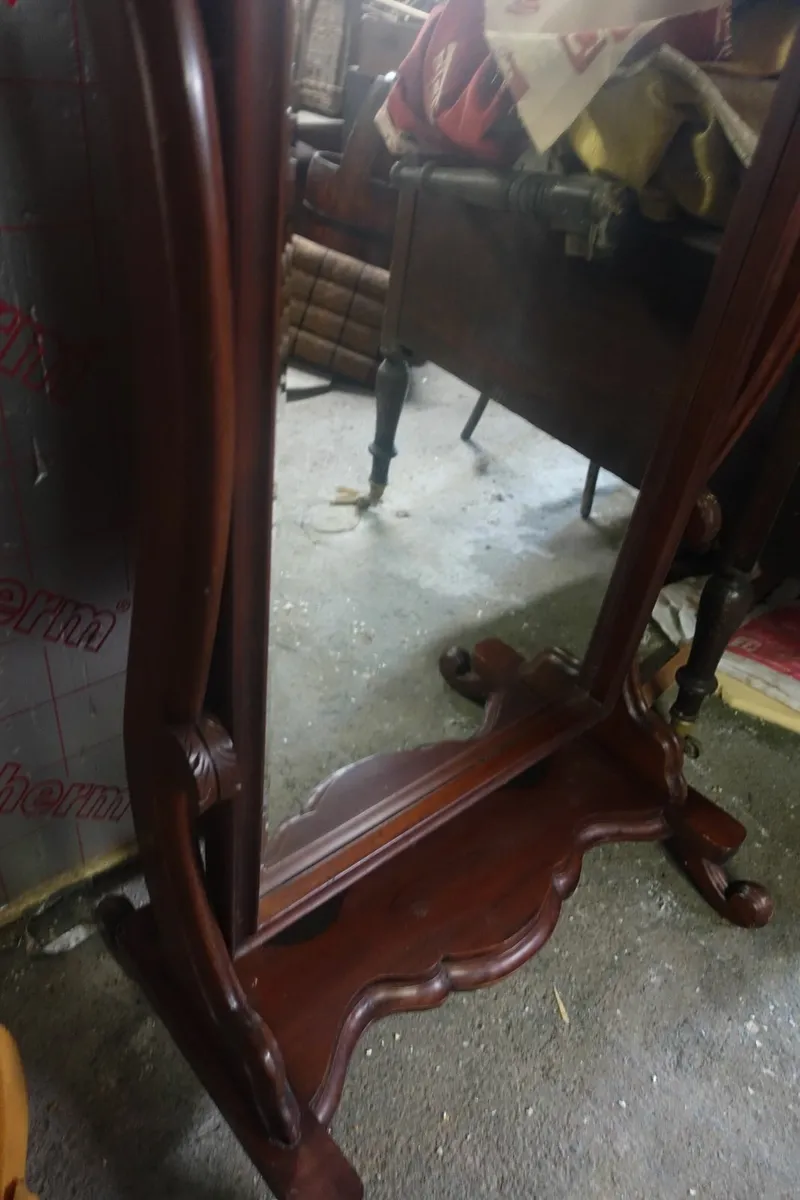 Mahogany cheval mirror - Image 2