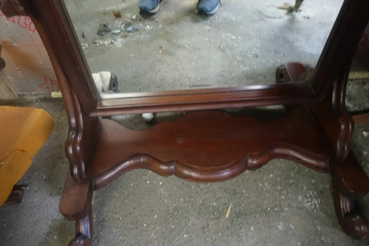 Mahogany cheval mirror - Image 4