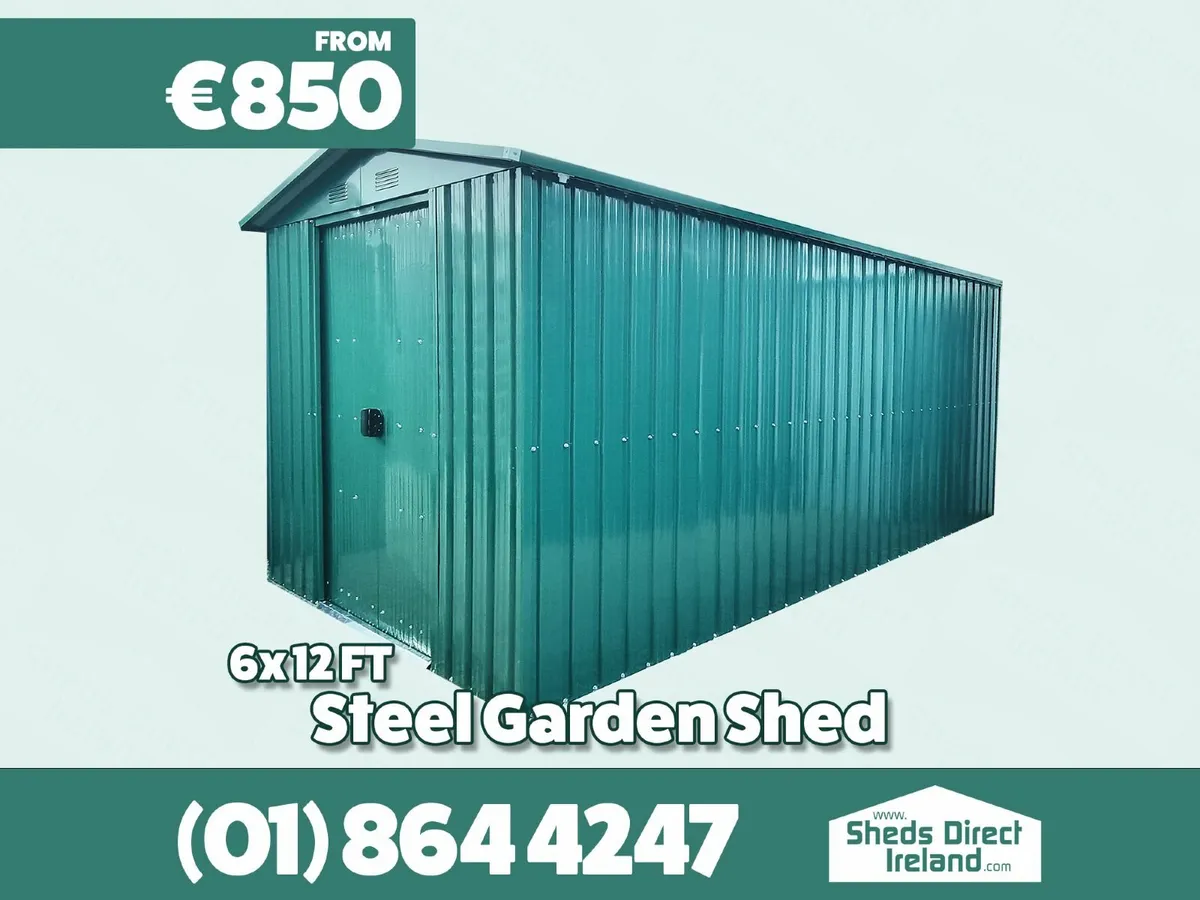6ft x 12ft Steel Shed - Image 1