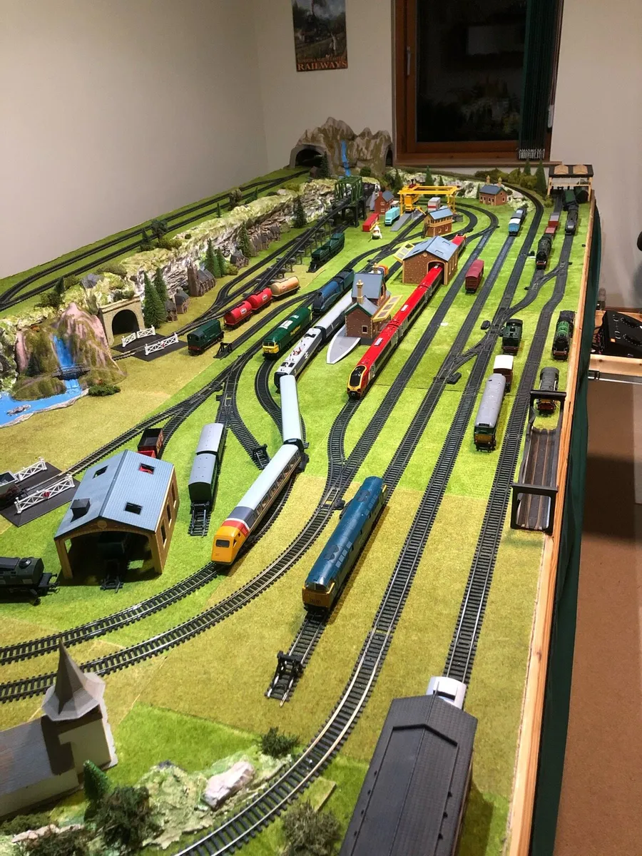 Hornby Model railway layout & 14 locos and trains for sale in Co. Down