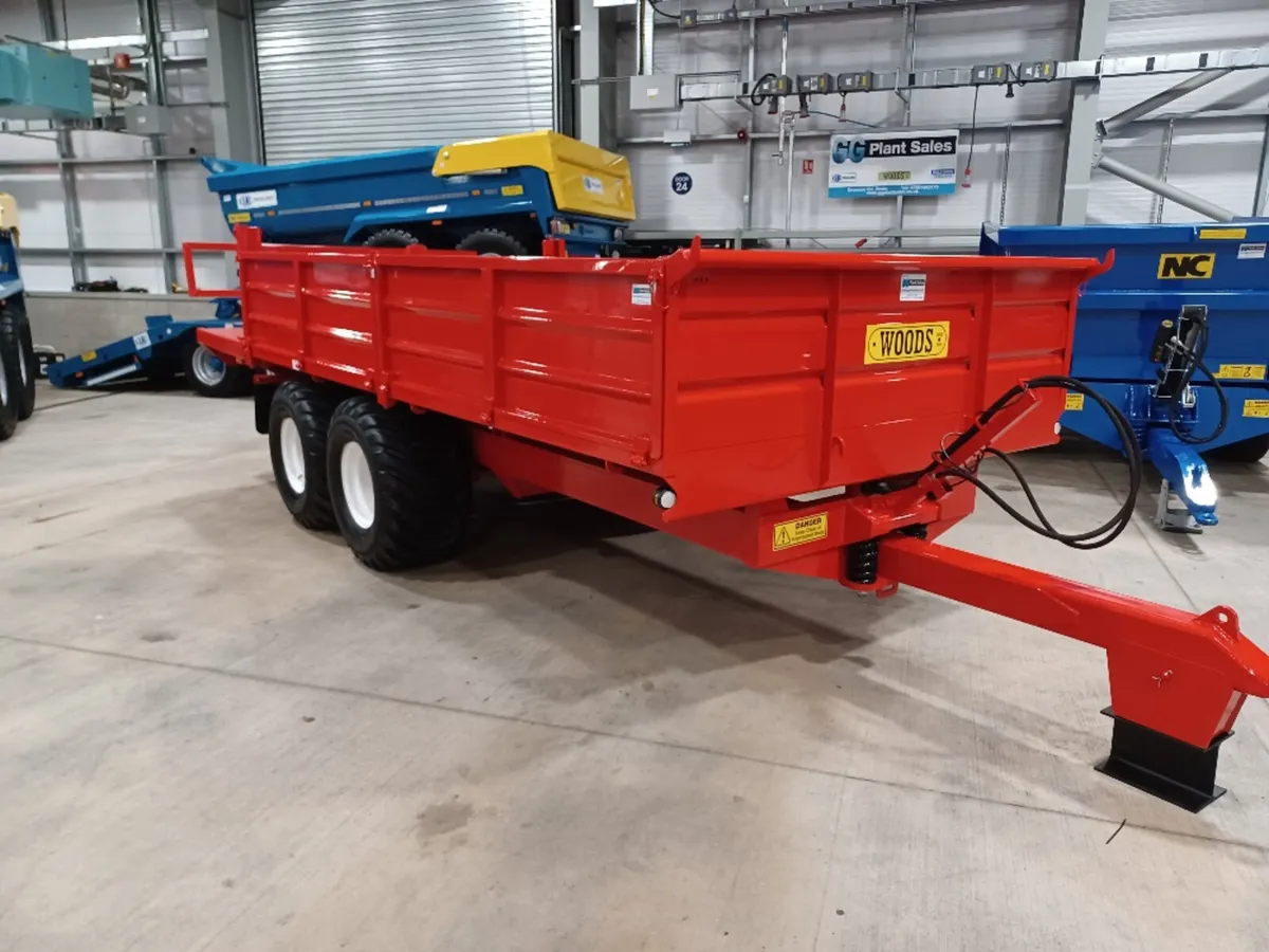 Woods 14x8 dropside trailer with bale extension - Image 2