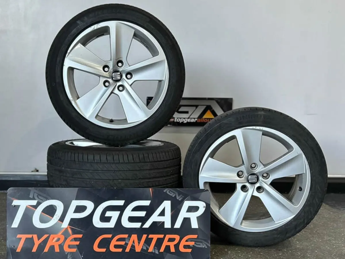 17" GENUINE SEAT LEON Alloy Wheels & Tyres - Image 1