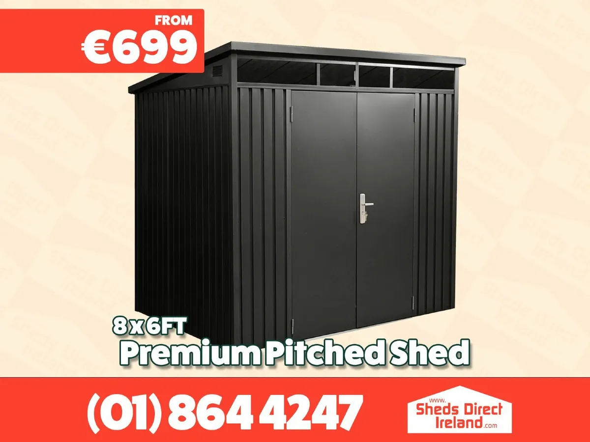 Premium Pitched 8x6ft Shed - Image 1