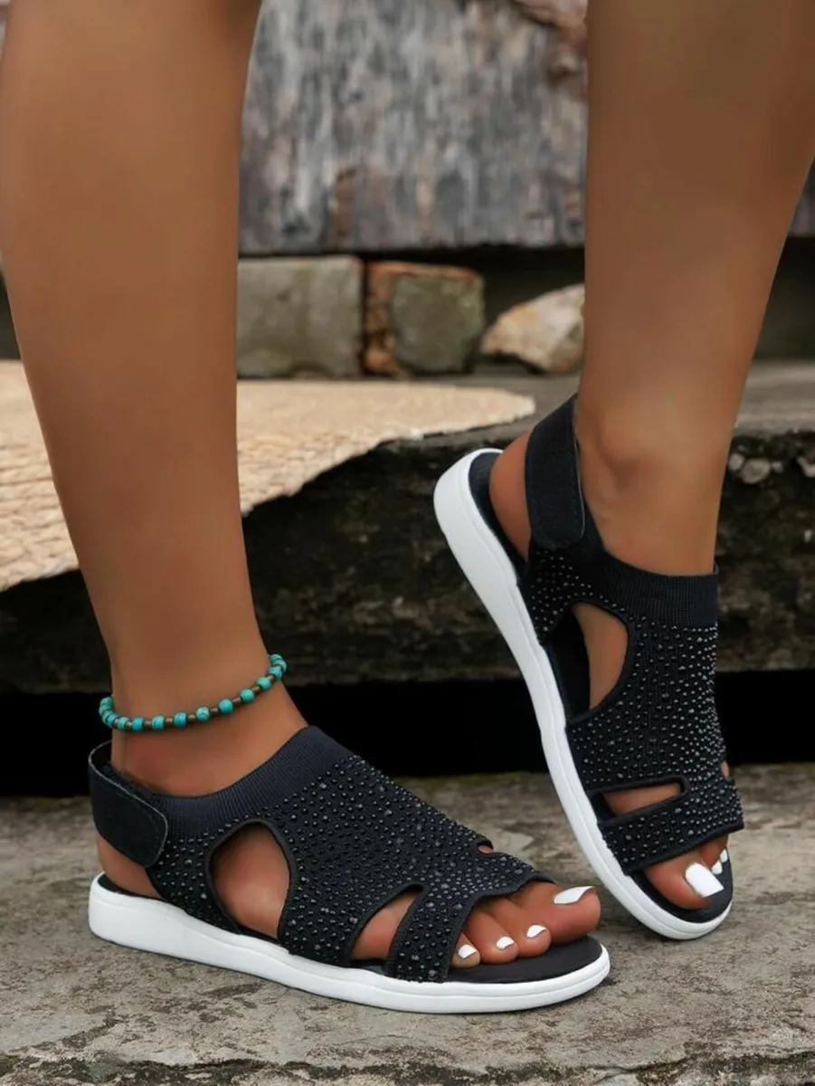 Women black Rhinestone sandals 3 3.5 size for sale in Co. Dublin for 21 on DoneDeal