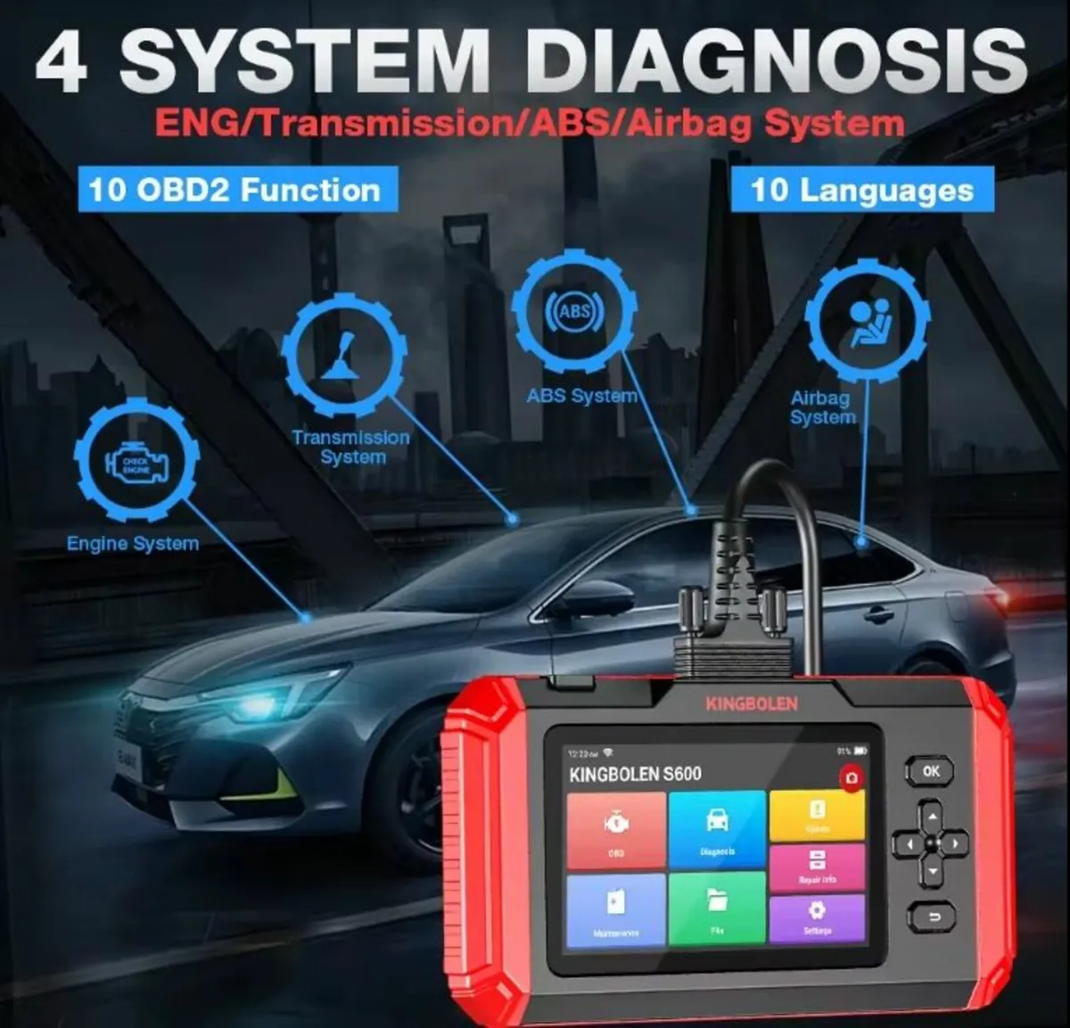 2024 KINGBOLEN S600 OBD2 Car Diagnostic - Image 2