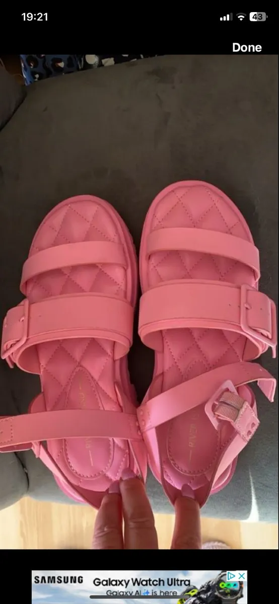 River Island pink sandals for sale in Co. Kildare for 18 on DoneDeal