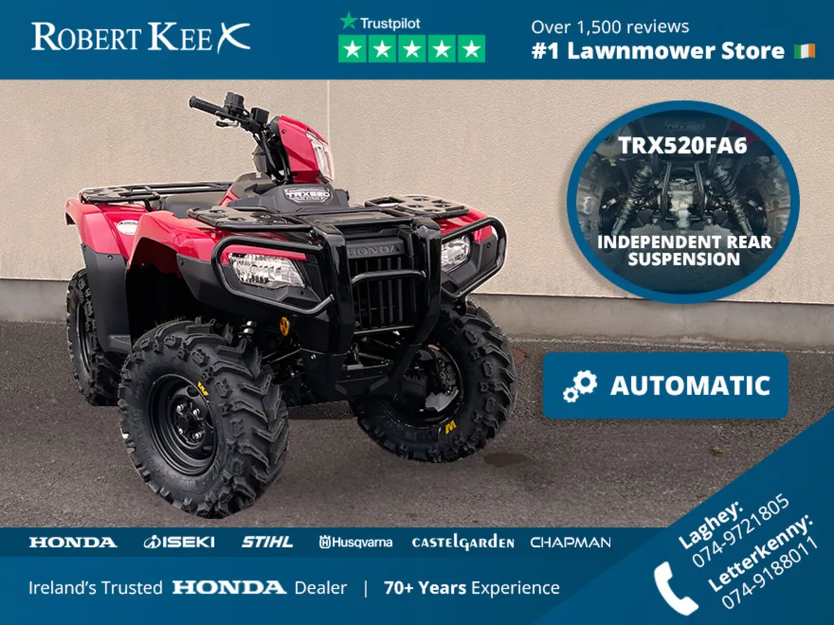 Honda TRX 520 FA6 Automatic Farm Quad - Image 1