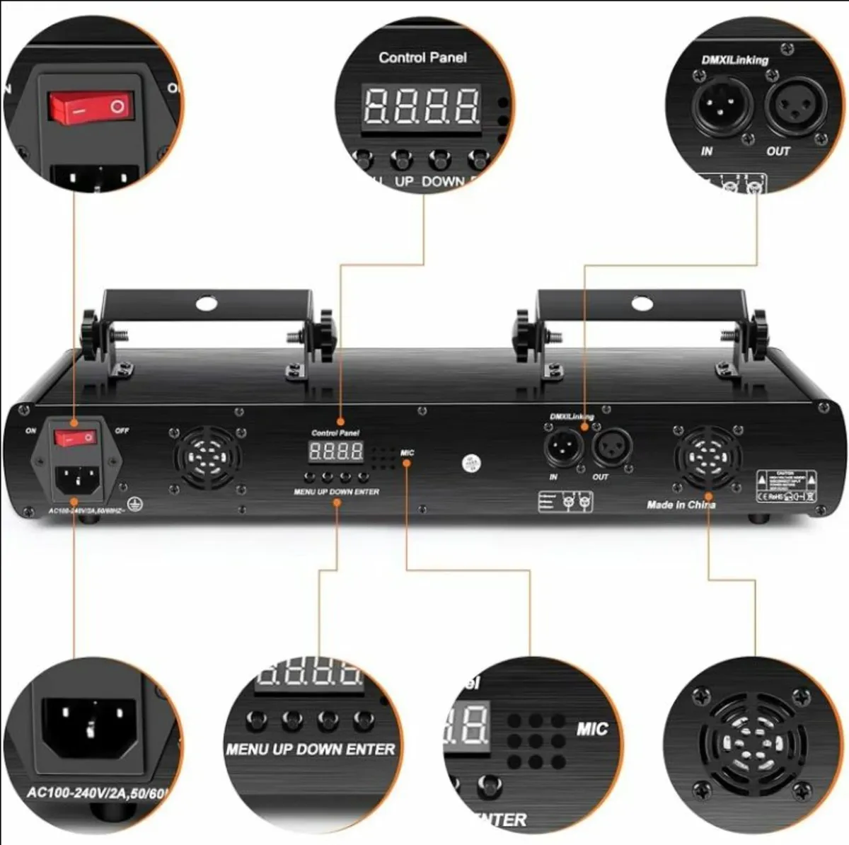 RGBYC Five Slot Disco Laser Light Stage Effect - Image 4