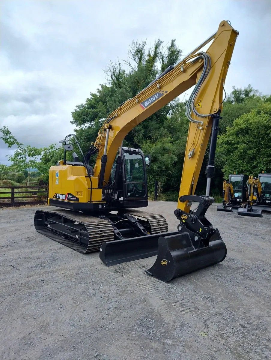 New Sany SY155U  16 Ton Zero Tail Excavator - Image 2