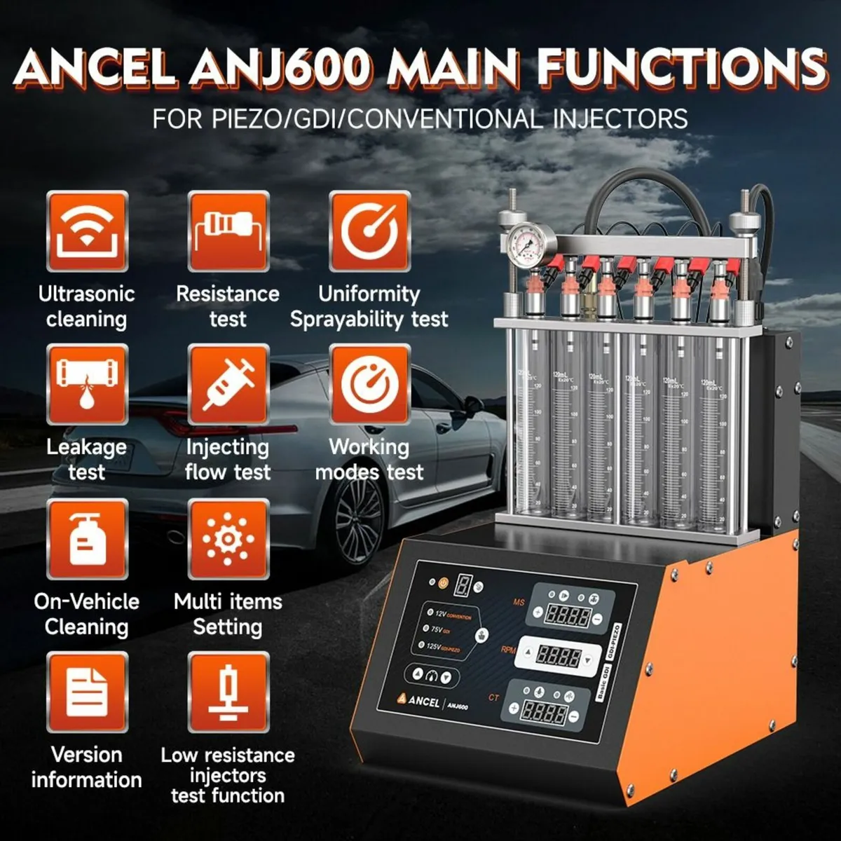 Ancel Car Injector Cleaner – ANJ600 GDI - Image 1