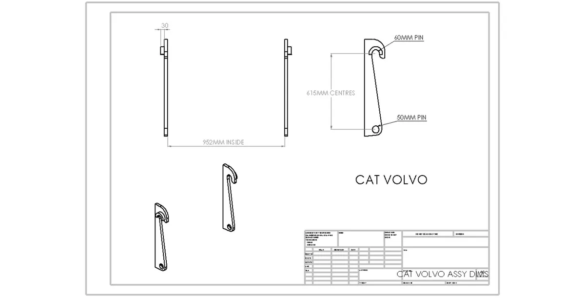 Loader brackets for JCB414/ volvo