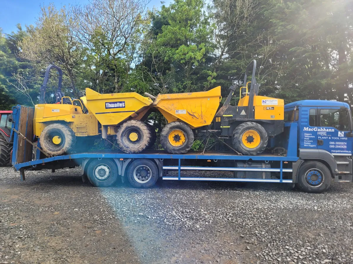 9 ton dumpers for hire