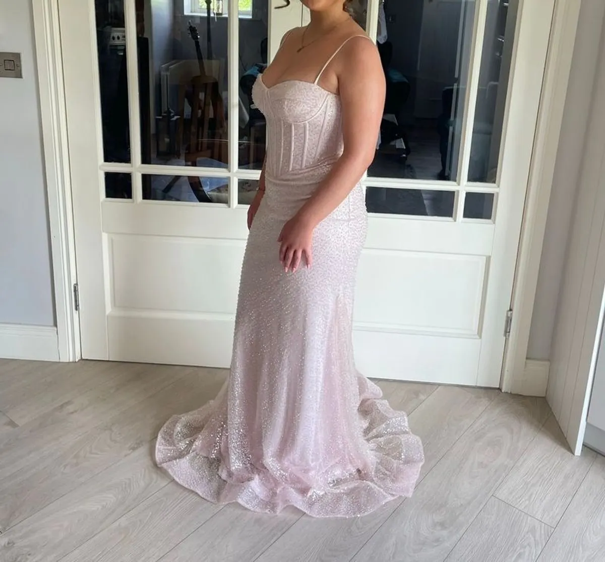 Beautiful Debs dress blush for sale in Co. Louth for 250 on DoneDeal