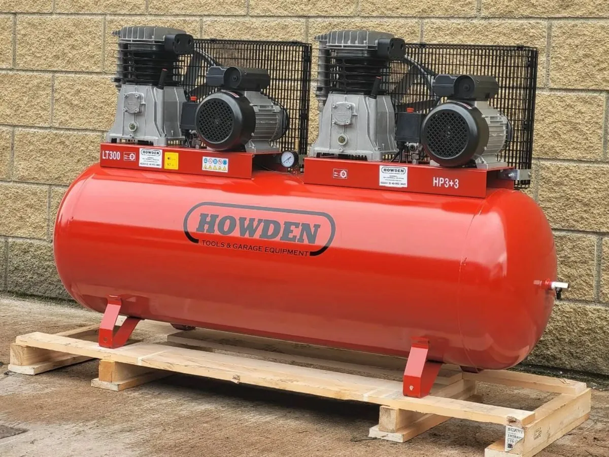 Howden 300 Litre Tandem Electric Air Compressor - Image 1