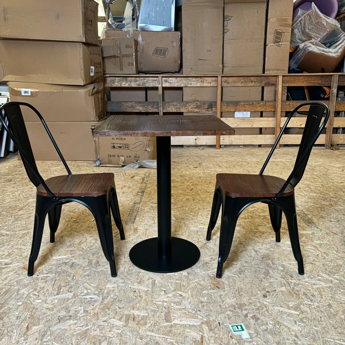 Dark Solid Wood Oak Table - Image 2