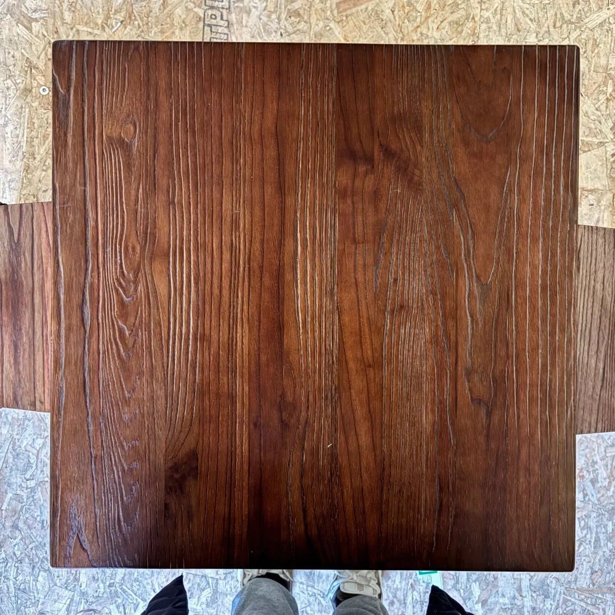 Dark Solid Wood Oak Table - Image 3