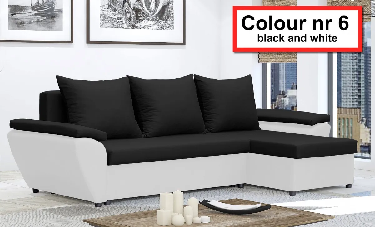 🛋️🛏️✨ L-Shaped Corner Sofa Bed – Storage - Couch - Image 4