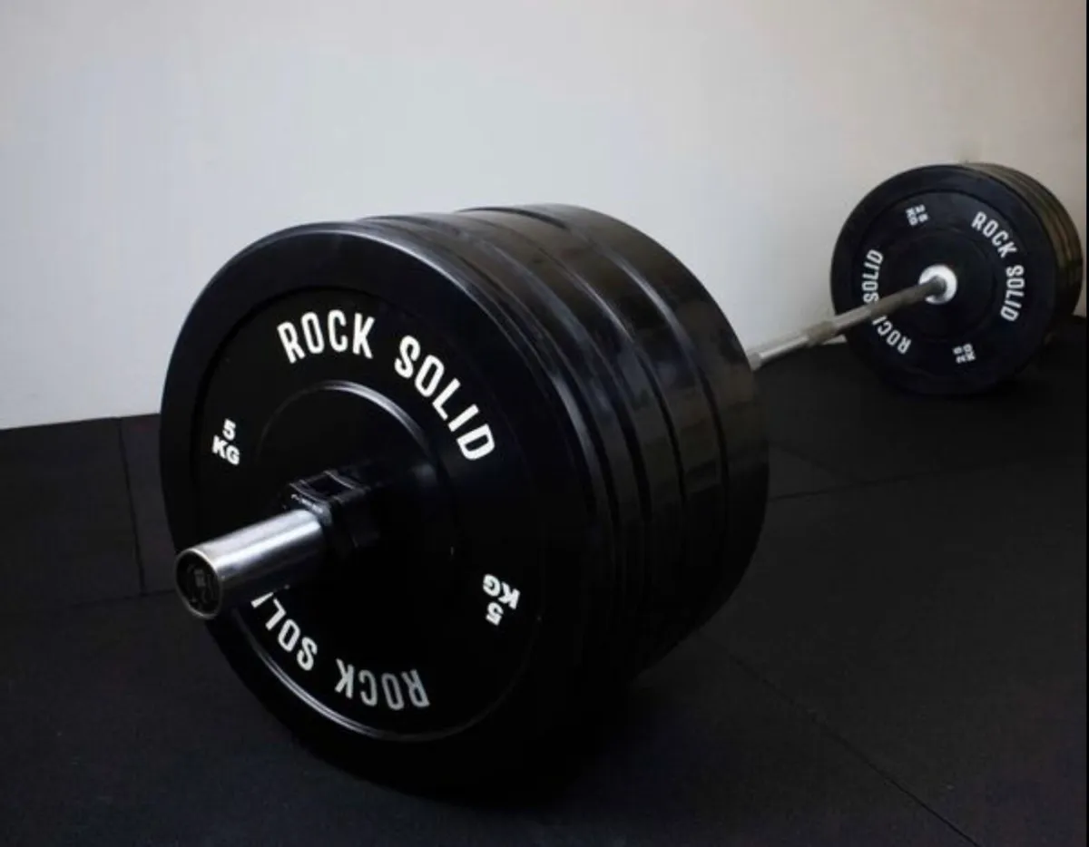 Olympic barbell weights bundle 127.5kg for sale in Co. Dublin for 350 on DoneDeal