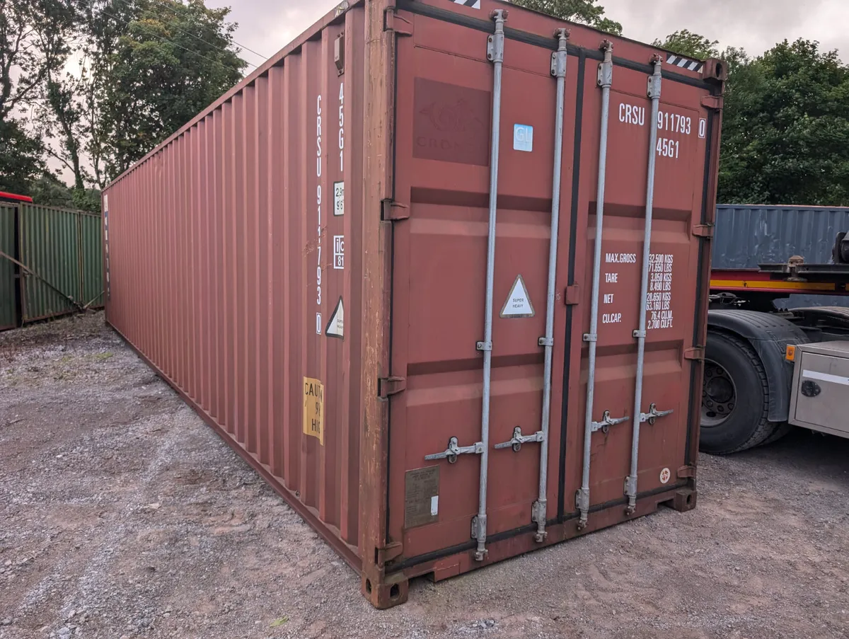 40 ft    container Storing Machinery + Parts - Image 1