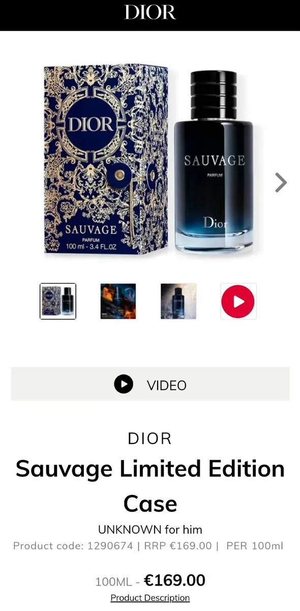 Dior Sauvage LIMITED EDITION Parfum 100ml NEW for sale in Co. Galway
