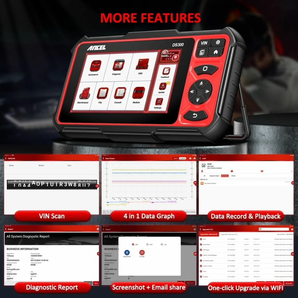 Ancel DS 300 Car Scanner - Image 2