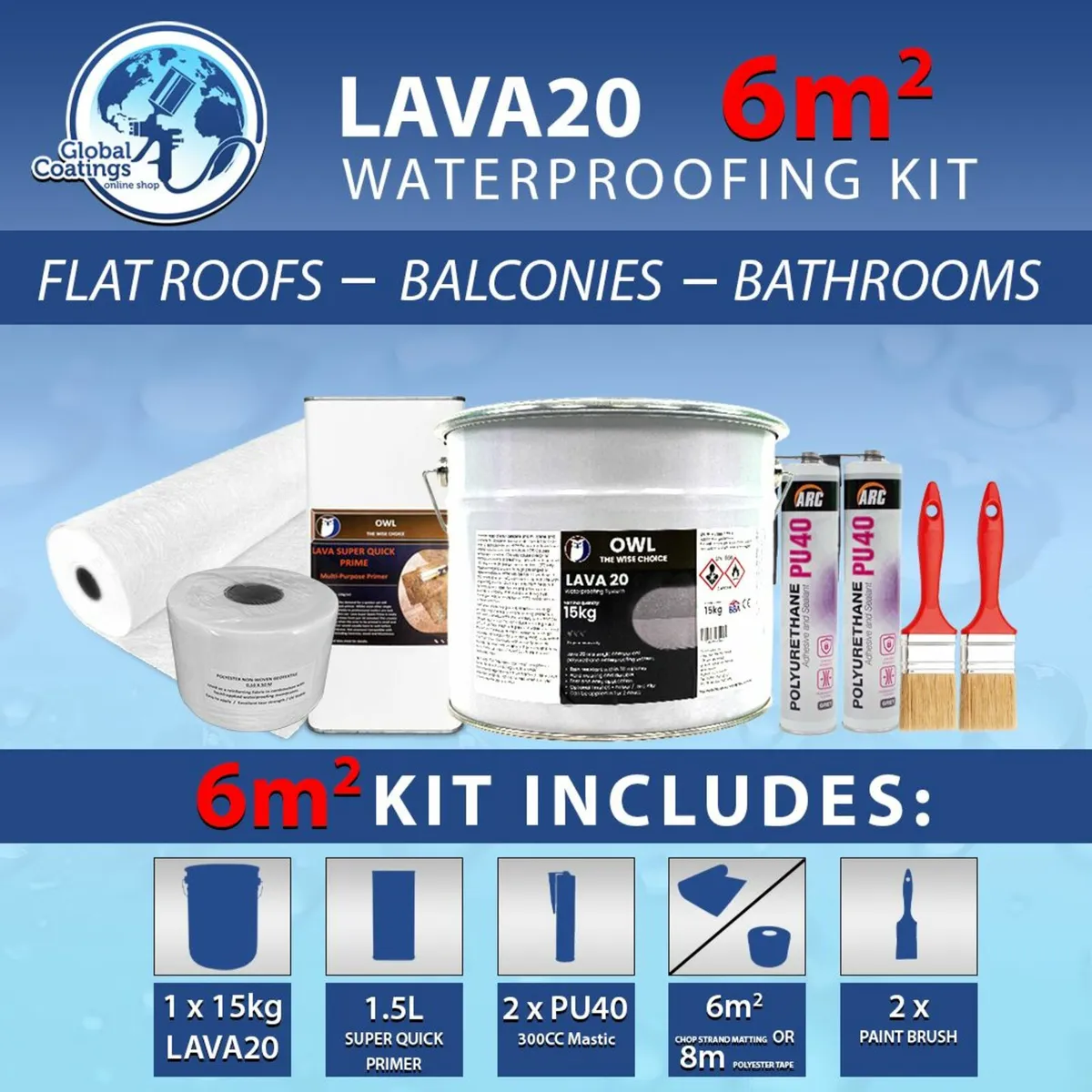 Lava20 Waterproofing kit 6m2 - Image 1