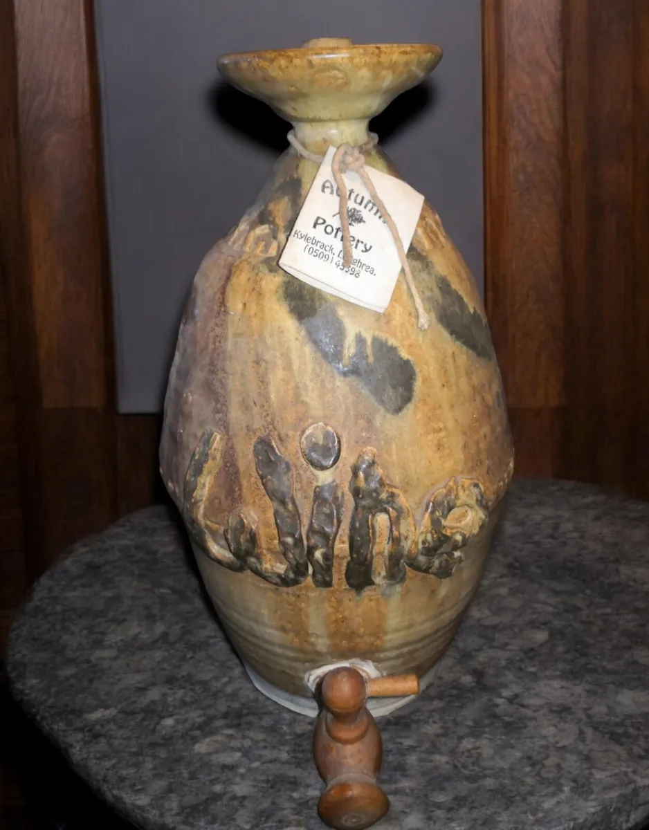 Large wine jug with tap Autumn Pottery Loughrea - Image 1