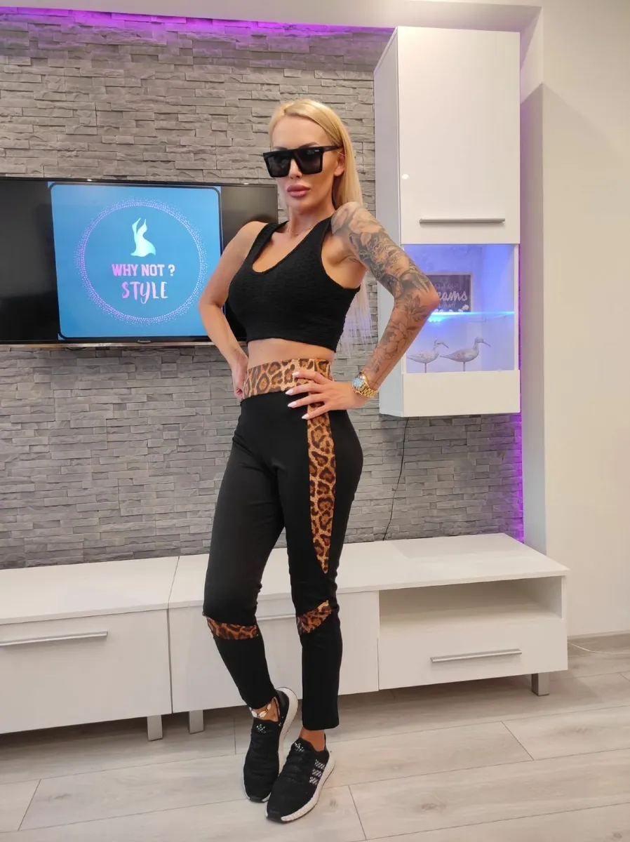 Leopard Print Side Stripe Leggings for sale in Co. Kildare for 13 on DoneDeal