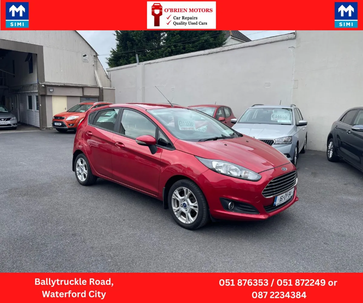 2016 Red Ford Fiesta, Petrol 1.2 ,5 Door for sale. - Image 2