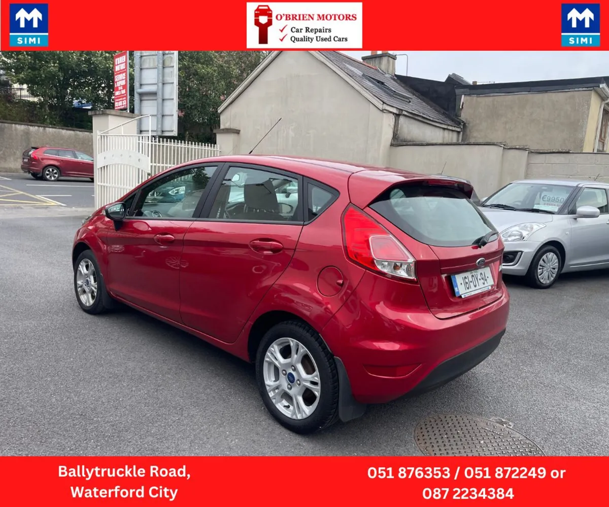 2016 Red Ford Fiesta, Petrol 1.2 ,5 Door for sale. - Image 4