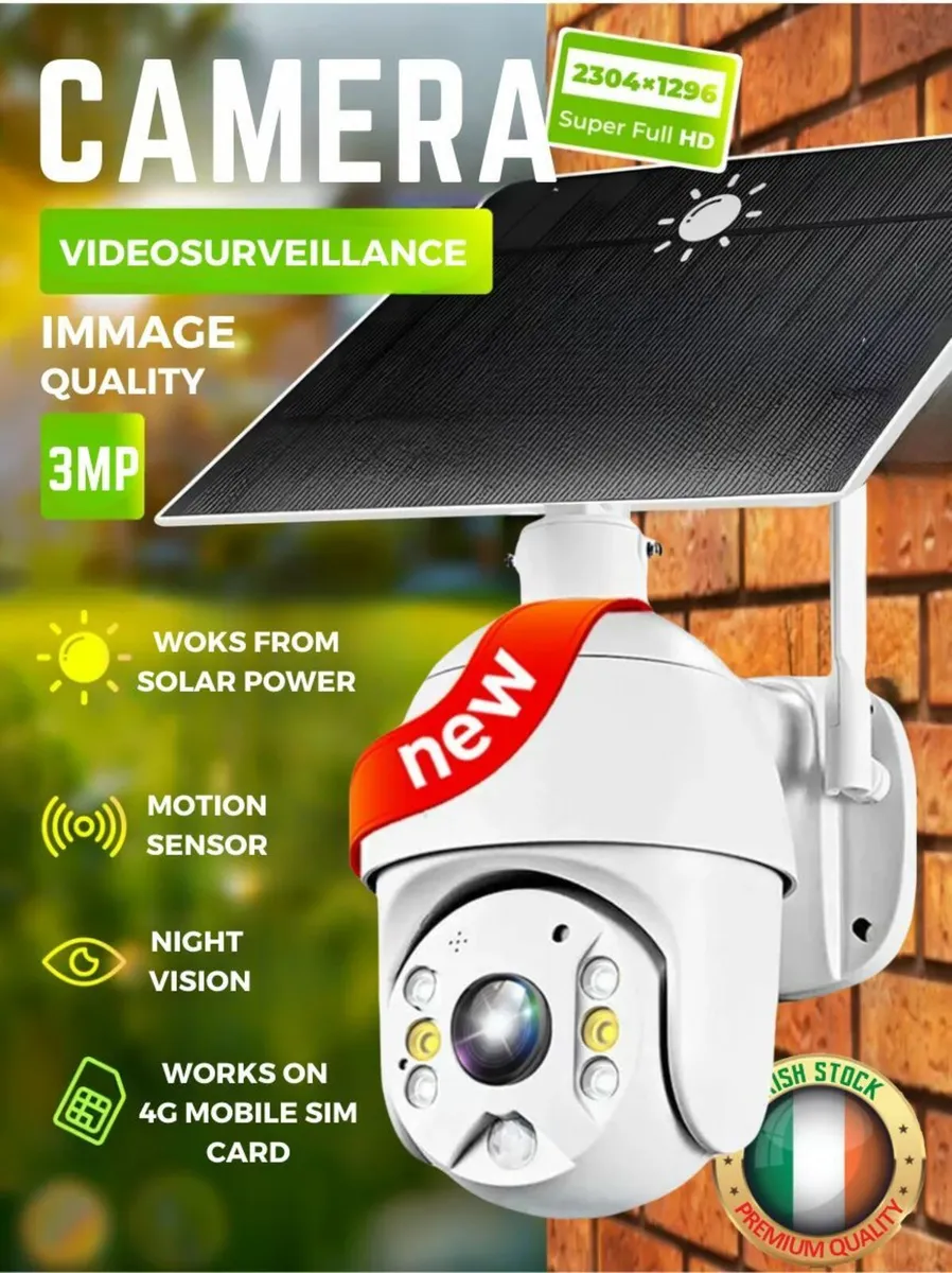 Solar Powered Wireless 4G Camera Farm Shed Field S - Image 1