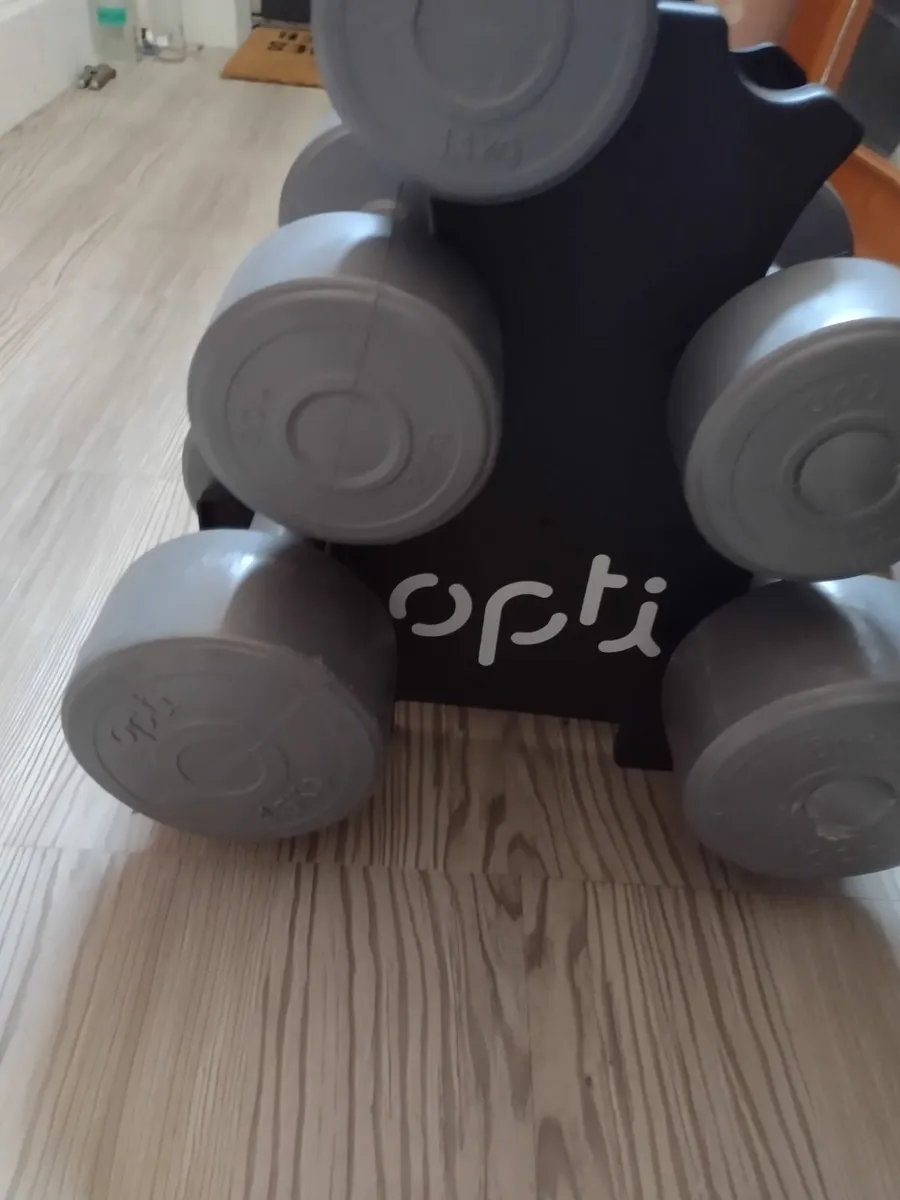 New Set of Dumbbells on stand for sale in Co. Galway for 45 on DoneDeal