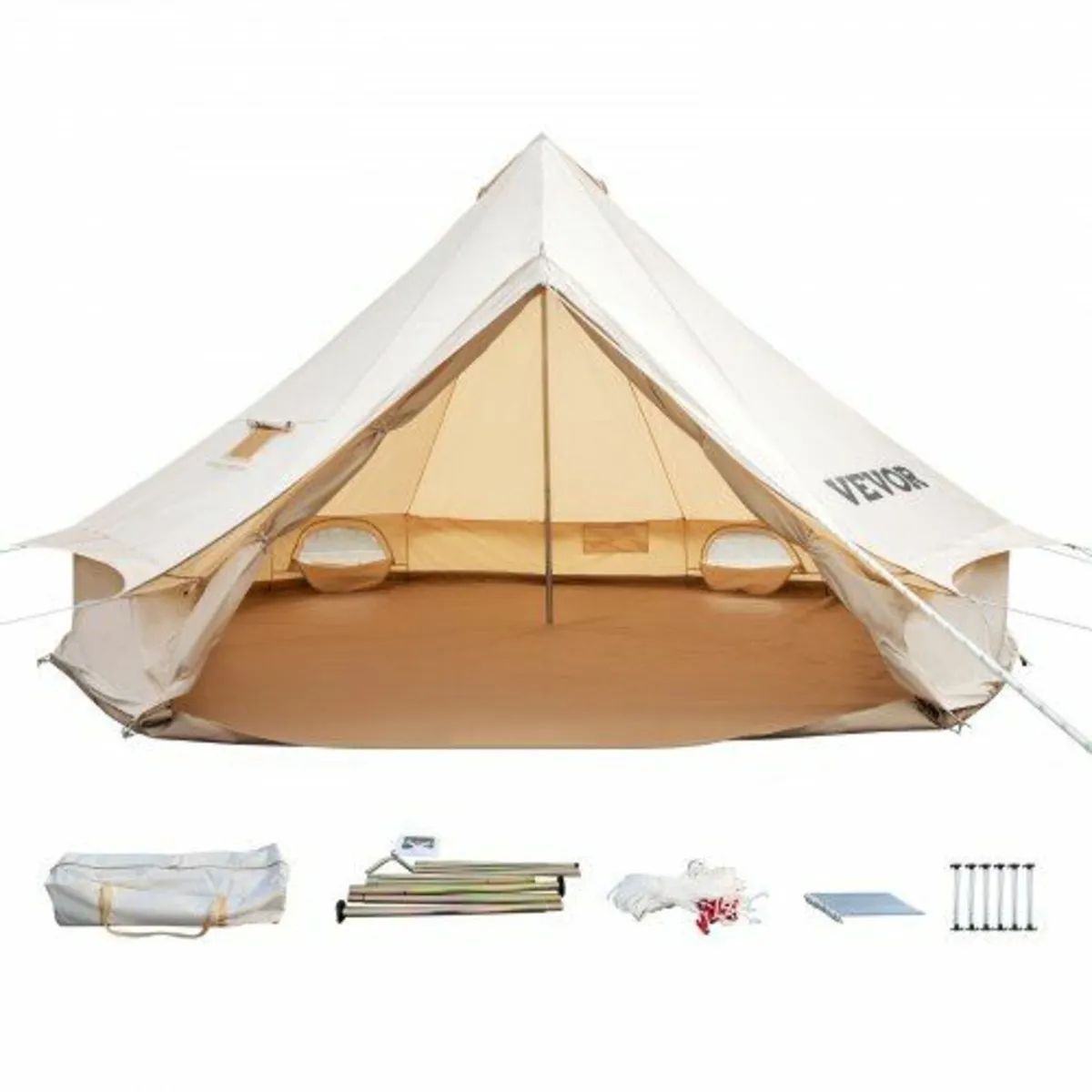 4M Bell Tent 58 Persons Canvas Tent with Stove Ho for sale in Co