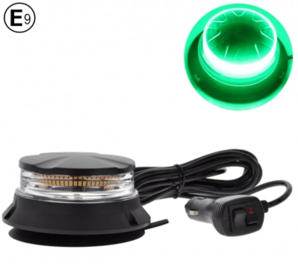 12V | 24V LED Magnetic Green Beacon - 24W - Image 1