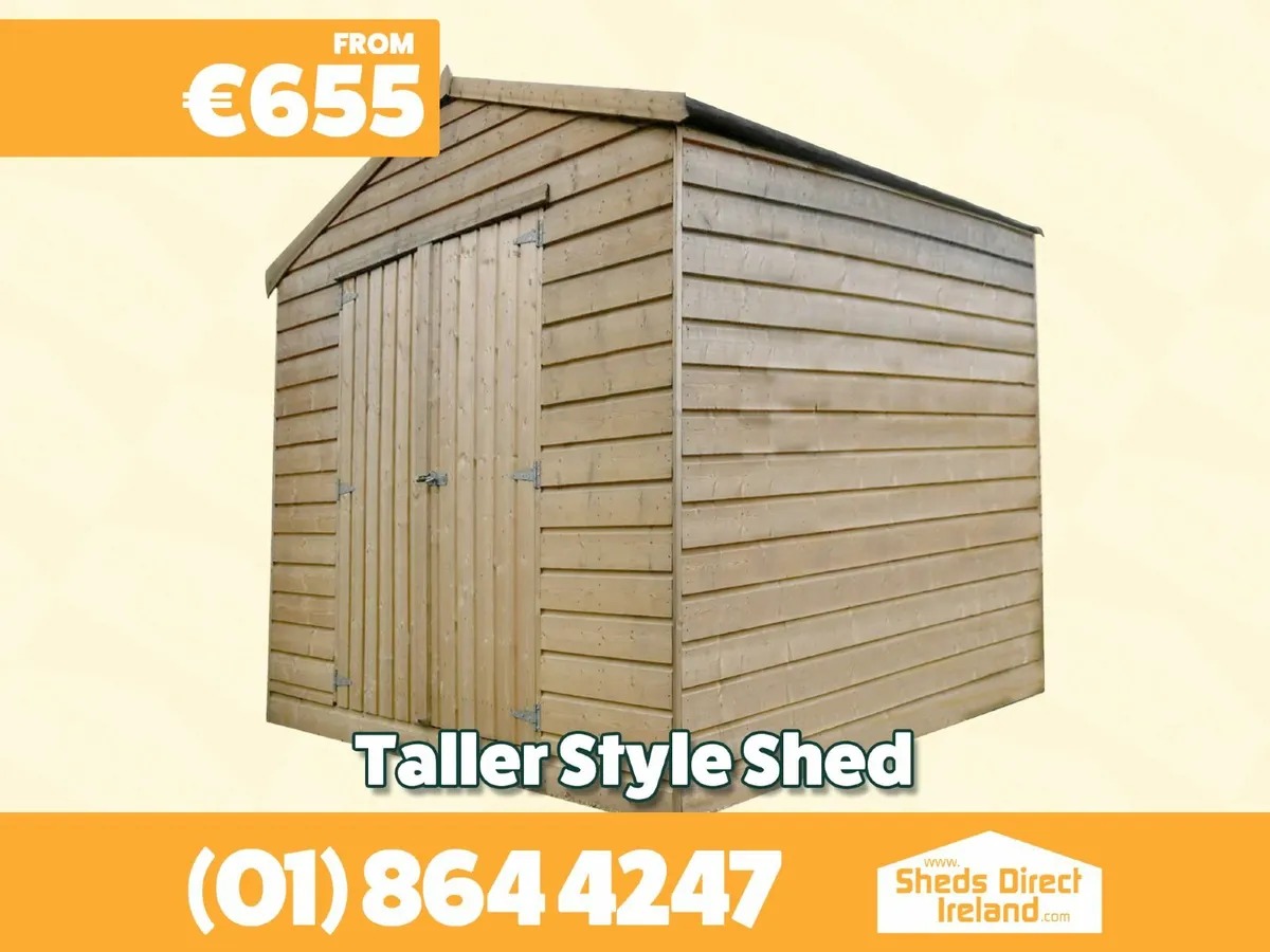 Taller Style Wooden Shed - Image 1