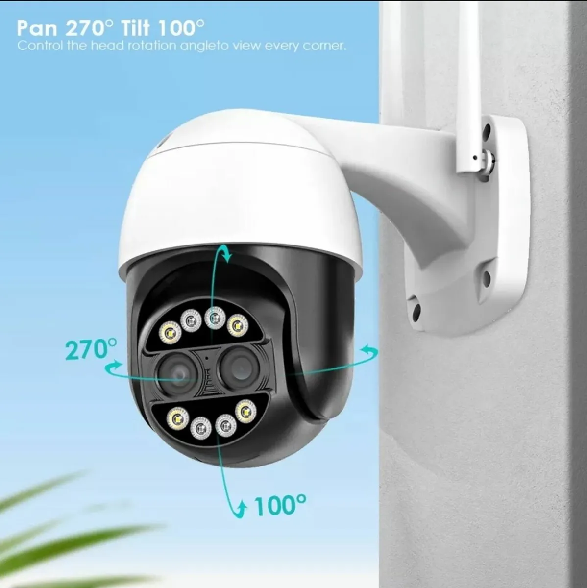 Dual Lens 8MP Zoom Camera CCTV Calving Home Securi - Image 4