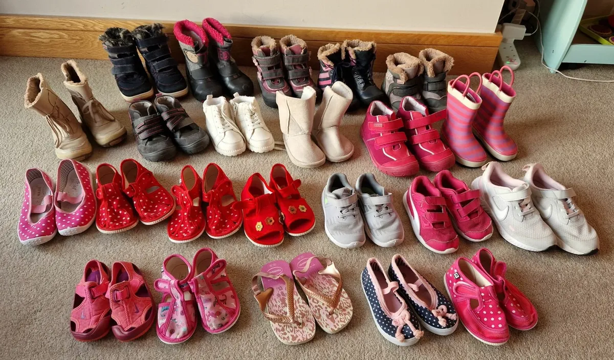Colorful girl shoes store