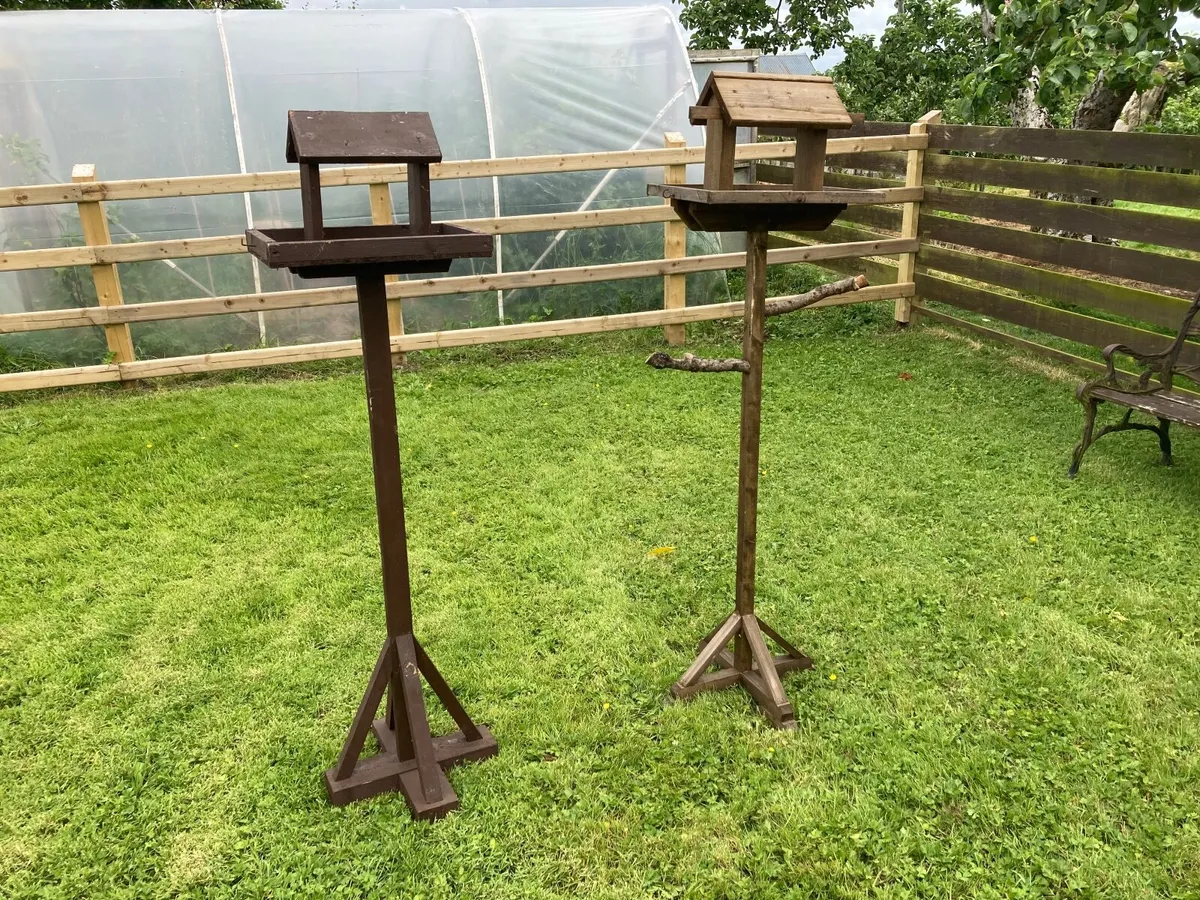 Wooden Bird Stands. - Image 2