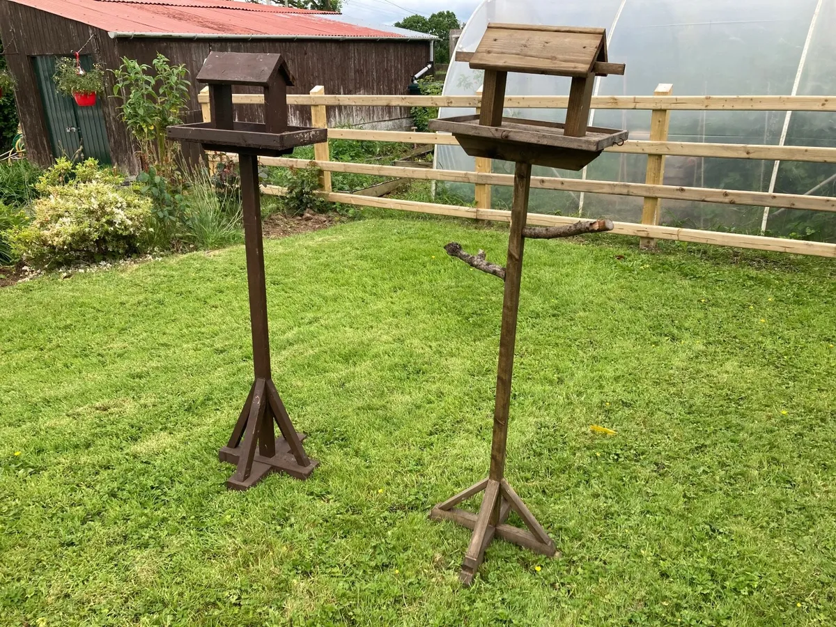 Wooden Bird Stands. - Image 3