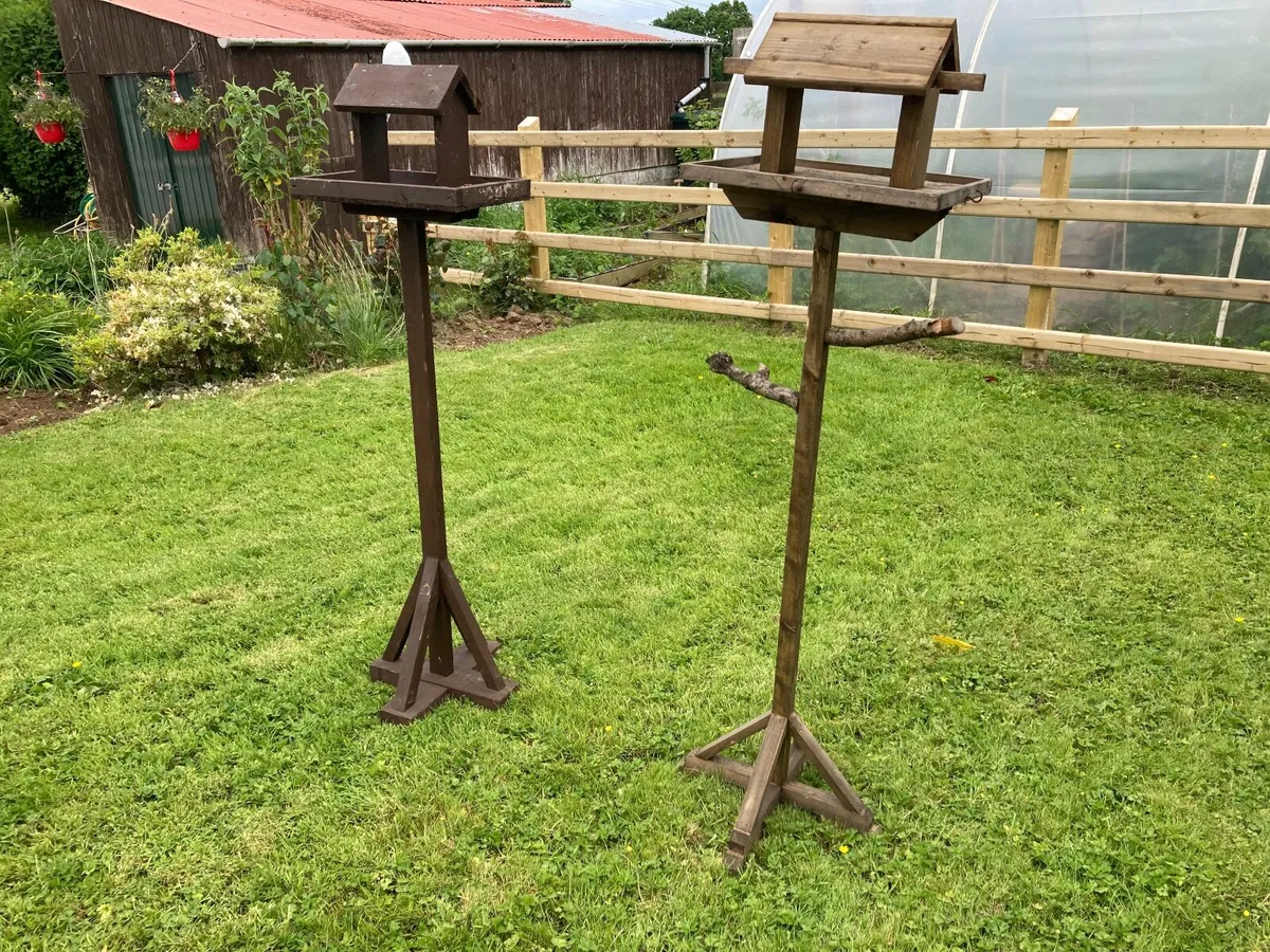 Wooden Bird Stands. - Image 4