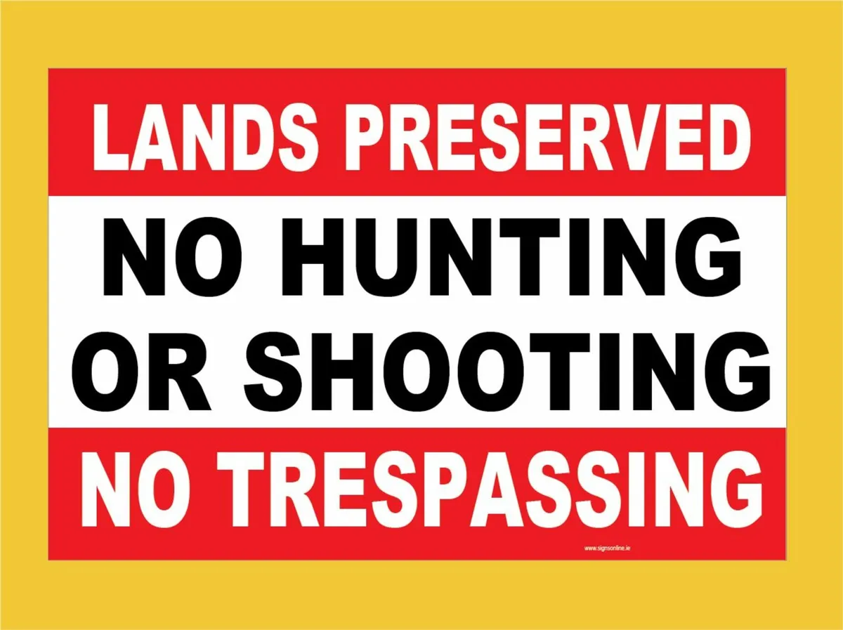 "No Hunting or Shooting" Signs for Private Lands - Image 1