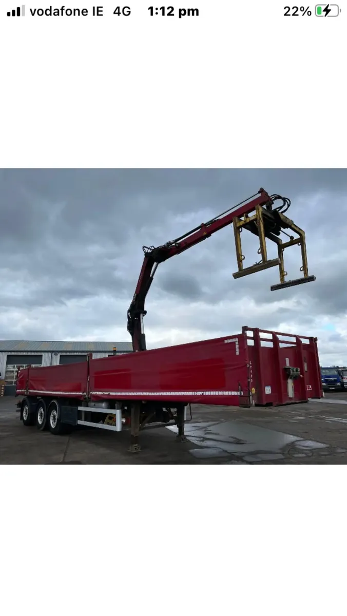 SDC Block Trailer HIAB Crane Rear Stear Axel - Image 3