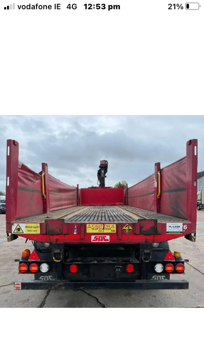 SDC Block Trailer HIAB Crane Rear Stear Axel - Image 4