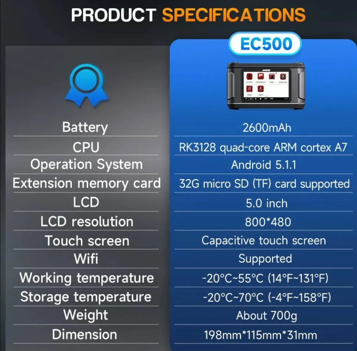 Ancel EC500 Automotive ECM ECU Flashing Cloning - Image 3