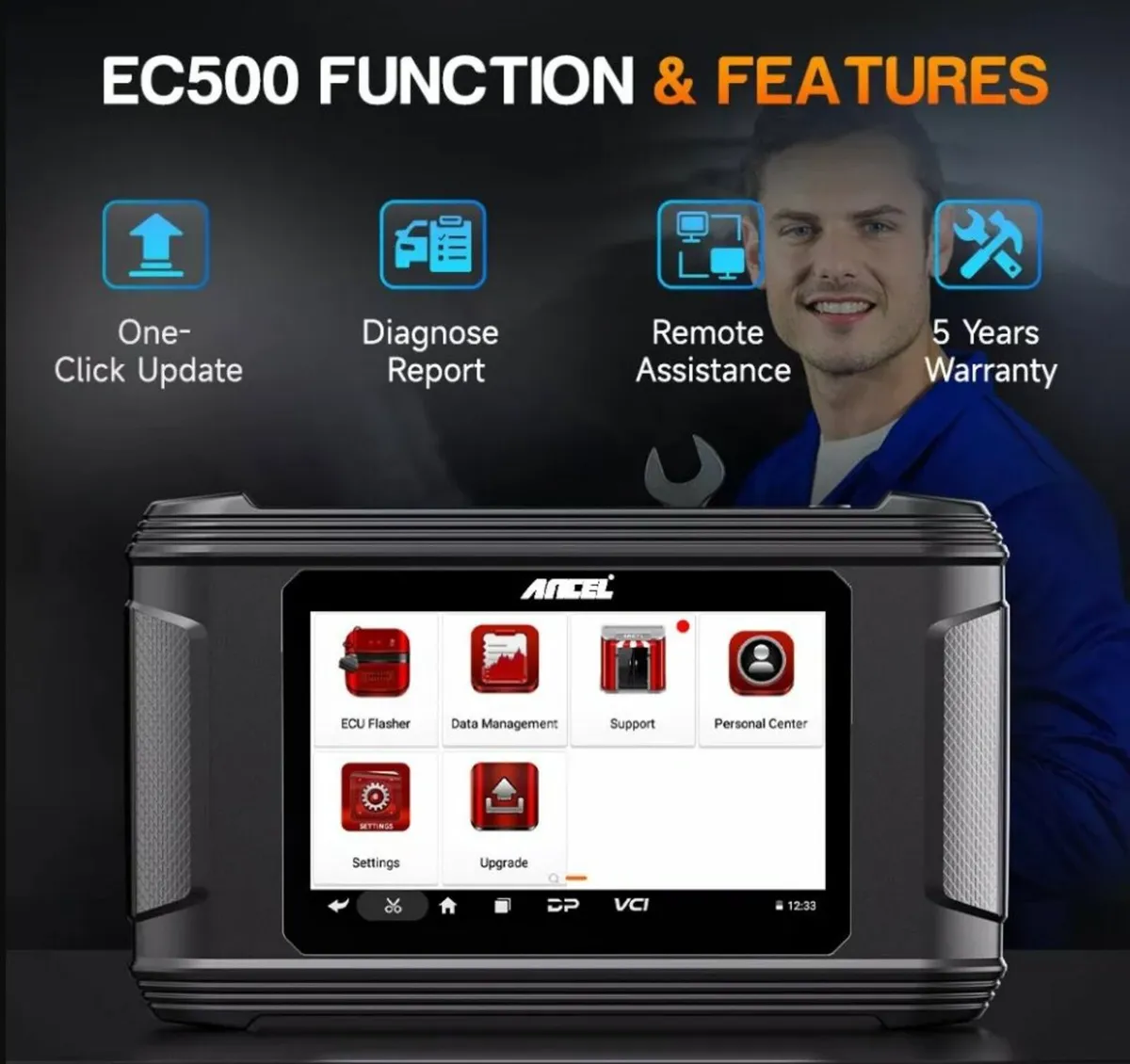 Ancel EC500 Automotive ECM ECU Flashing Cloning - Image 1