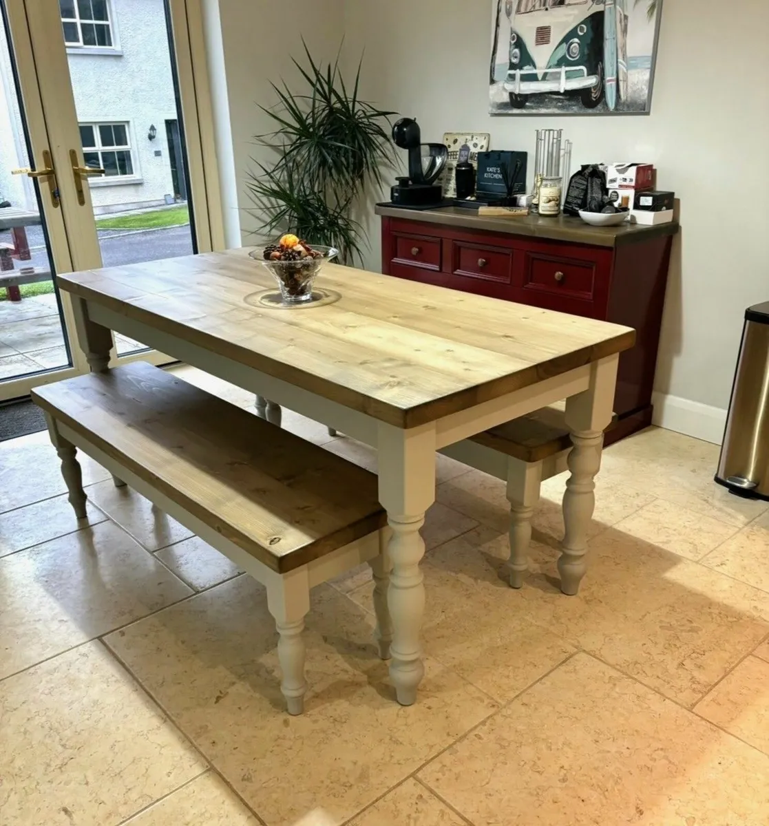 ⭐️BESPOKE Rustic Farmhouse Dining Tables & Benches - Image 1