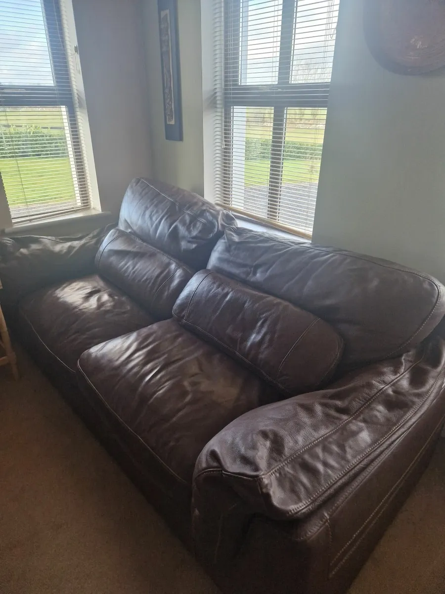 3+1+1 leather couch - Image 2